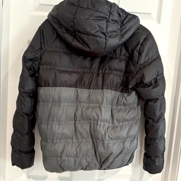 Michael Kors Puffer Zip Up Hood Gray Black Winter Jacket Coat Boys 14/16 Pocket - Picture 7 of 13